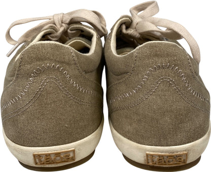 Taos Women’s Beige Star Canvas Lace Up Sneakers - 10 Wide