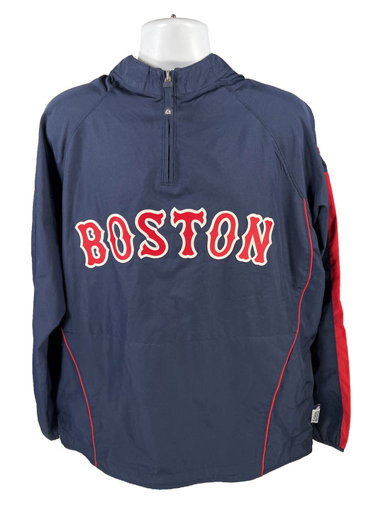 Majestic Men's Blue/Red Boston Red Sox Windbreaker Jacket - L