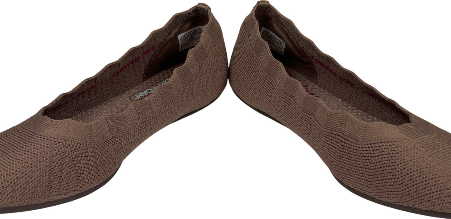 Skechers Women’s Brown Air Cooled Stretch Memory Foam Flats - 6.5