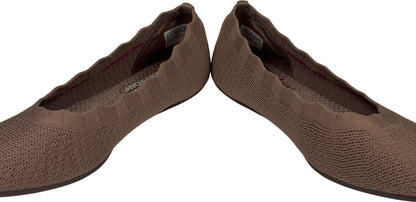 Skechers Women’s Brown Air Cooled Stretch Memory Foam Flats - 6.5