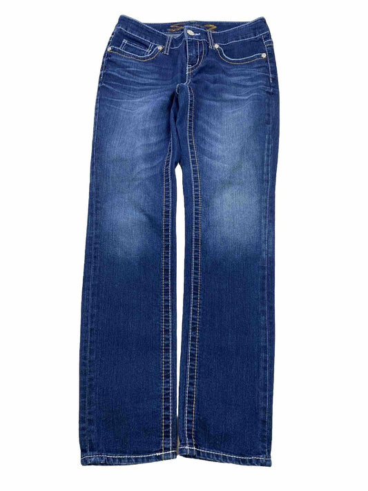 Seven7 Women's Dark Wash Stretch Skinny Jeans - 4