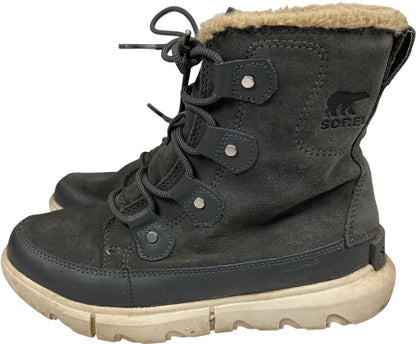Sorel Women’s Gray Suede Explorer II Joan Lace Up Winter Boots - 7