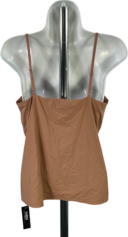 White House Black Market Women’s Beige V-Neck Cami Tank Top - L