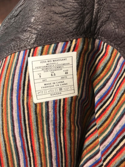 Merrell Women’s Brown Leather Vera Mid Mahogany Mid Calf Boots - 9