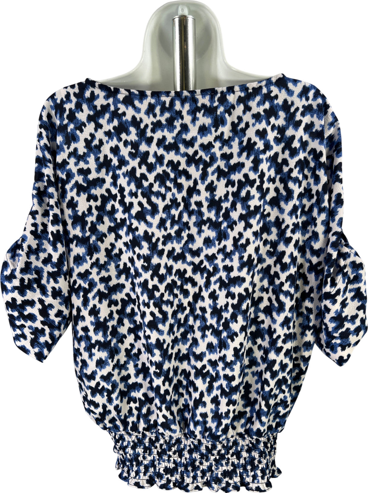 Michael Kors Women’s Blue/White Short Sleeve Blouse - L