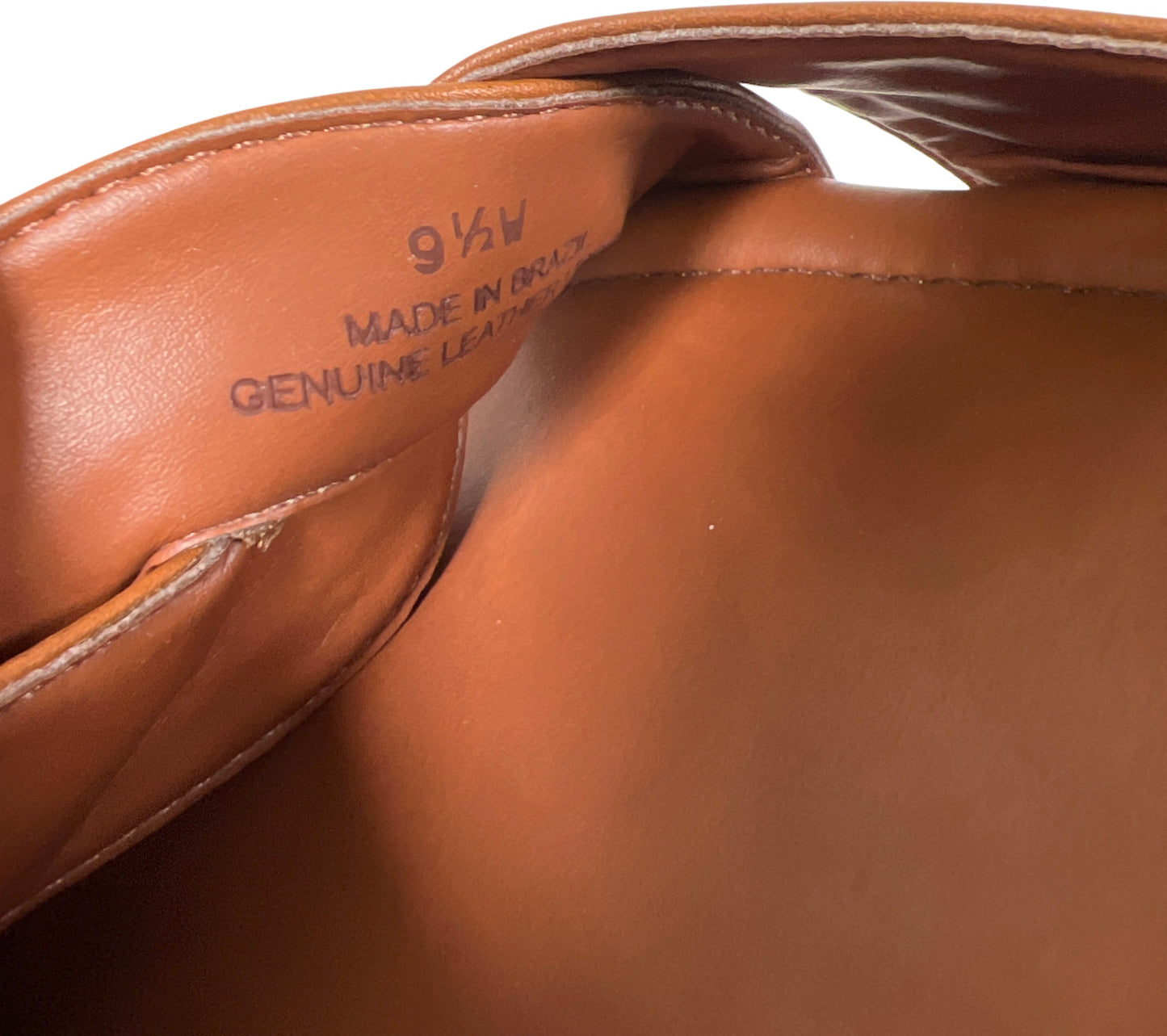 Talbots Women’s Brown Leather Slip On Wedge Sandals - 9.5