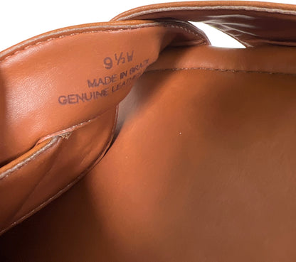 Talbots Women’s Brown Leather Slip On Wedge Sandals - 9.5