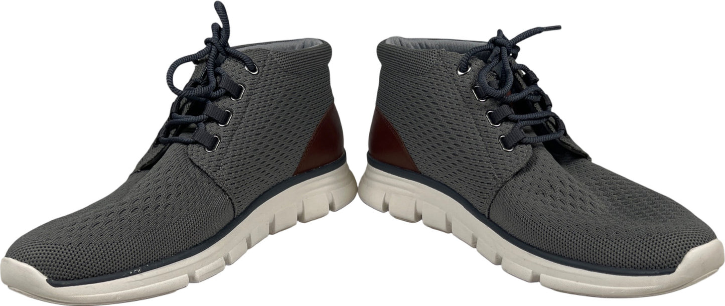 Johnston and Murphy Men’s Gray Amherst Lug Knit Chukka Boots - 10