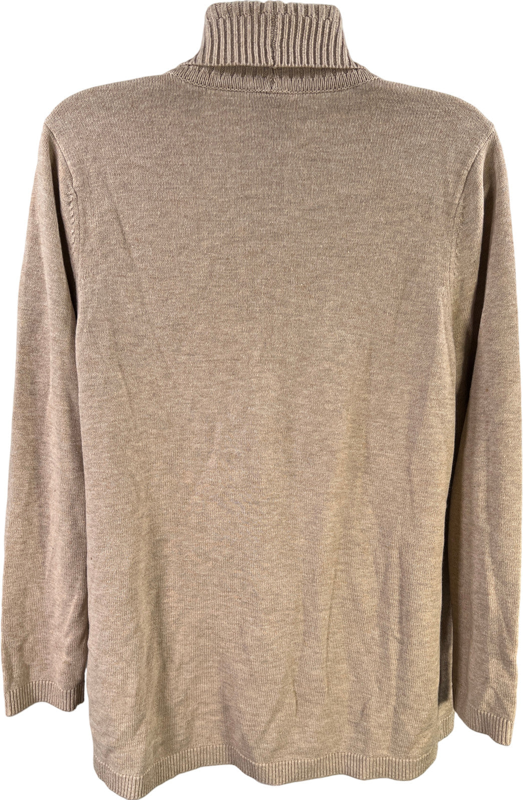 Chico’s Women’s Beige Long Sleeve Open Front Cardigan Sweater - 1/US M