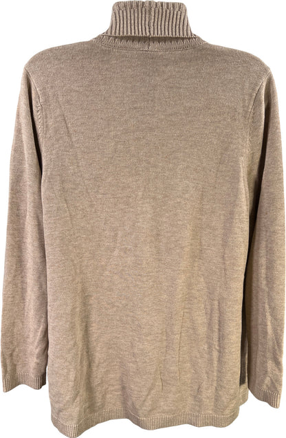 Chico’s Women’s Beige Long Sleeve Open Front Cardigan Sweater - 1/US M