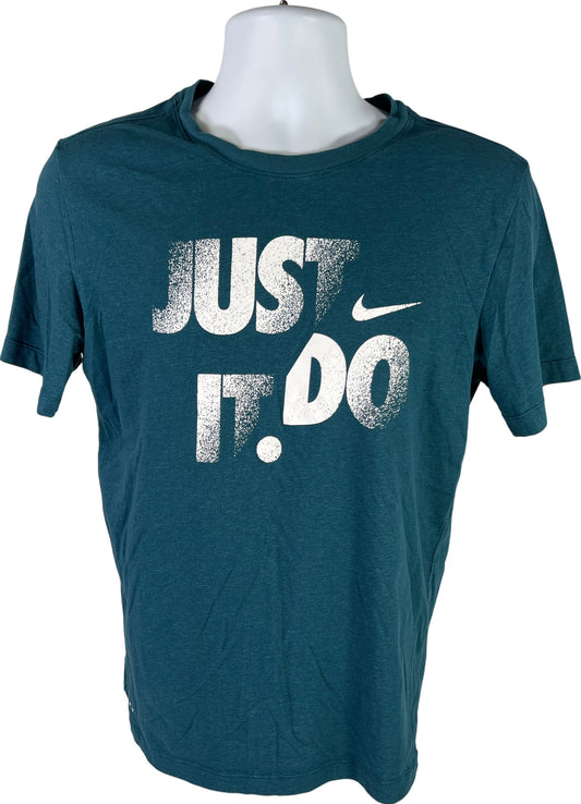 Nike Men’s Blue Dri-Fit Graphic Just Do It Short Sleeve T-Shirt - S