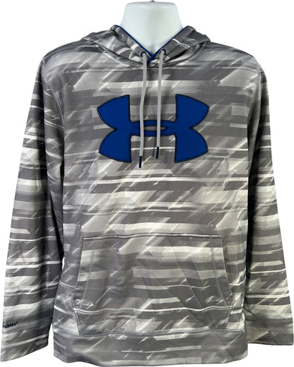 Under Armour Men’s Gray/Blue Fleece Lined Storm Pullover Sweatshirt - L