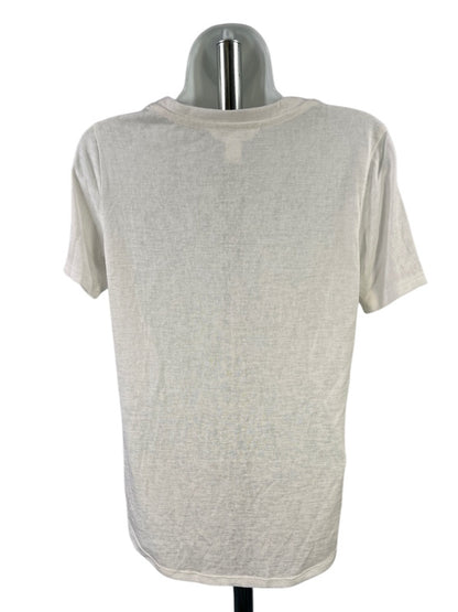 Athleta Women's White Short Sleeve V-Neck T-Shirt - XS