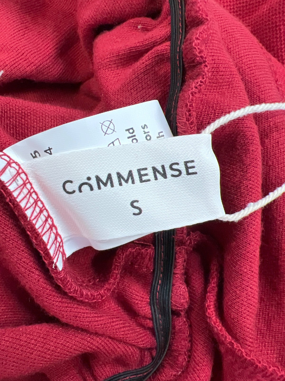 Commense Women’s Red Long Sleeve Peplum Bell Sleeve Shirt - S