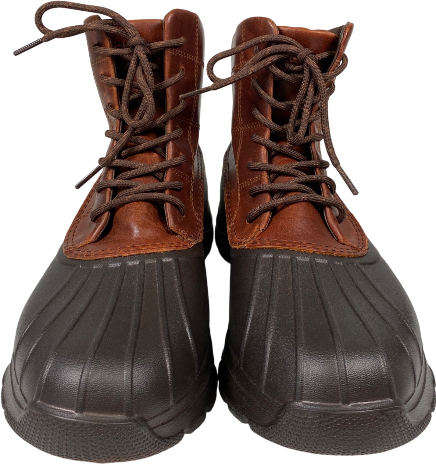 Sperry Men’s Brown Leather Lace Up Duck Boots - 10
