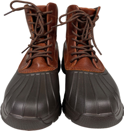 Sperry Men’s Brown Leather Lace Up Duck Boots - 10