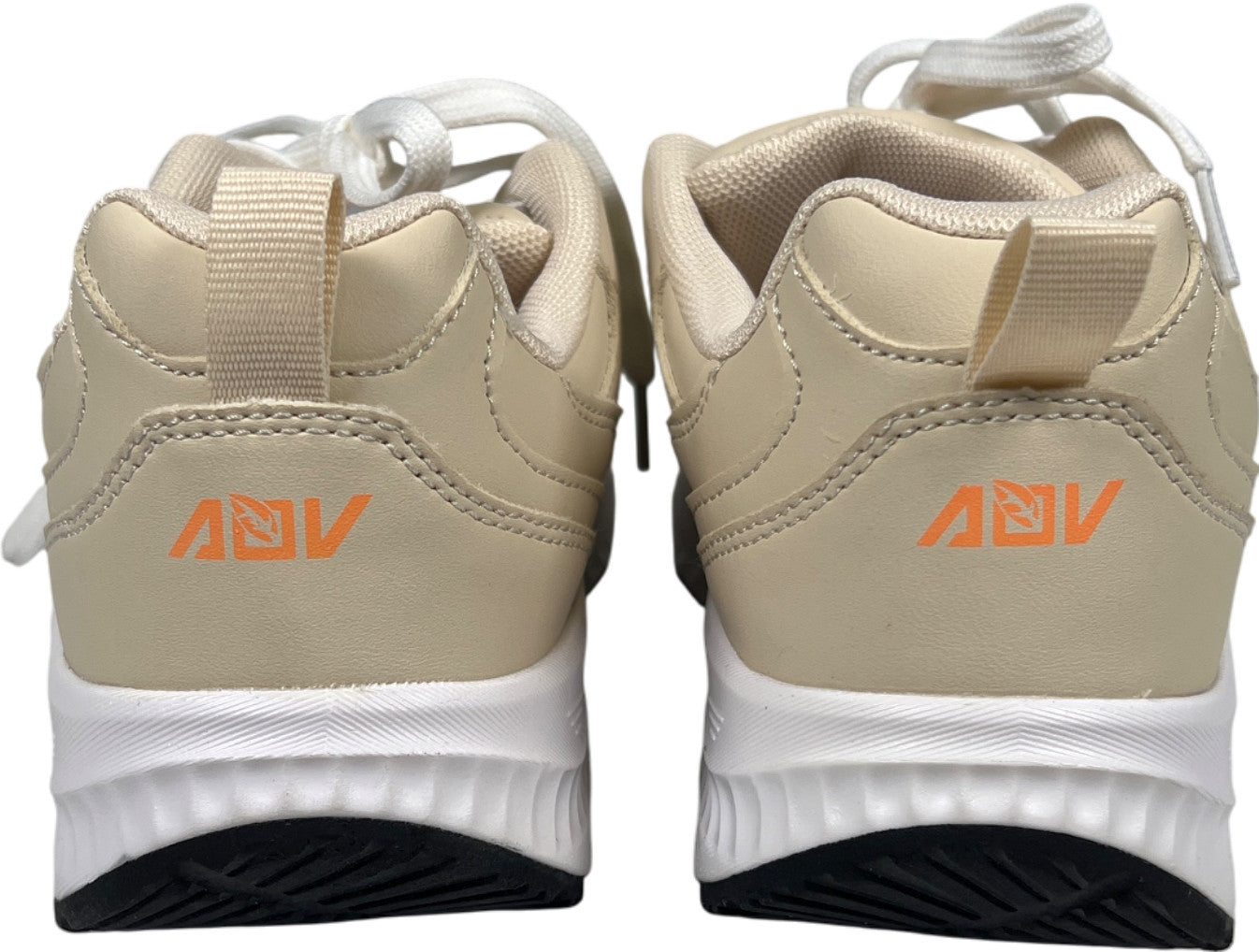 AOV Women’s Beige Lace Up Comfort Walking Sneakers - 8.5