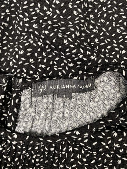 Adrianna Papell Women’s Black Short Ruffle Sleeve Blouse - S