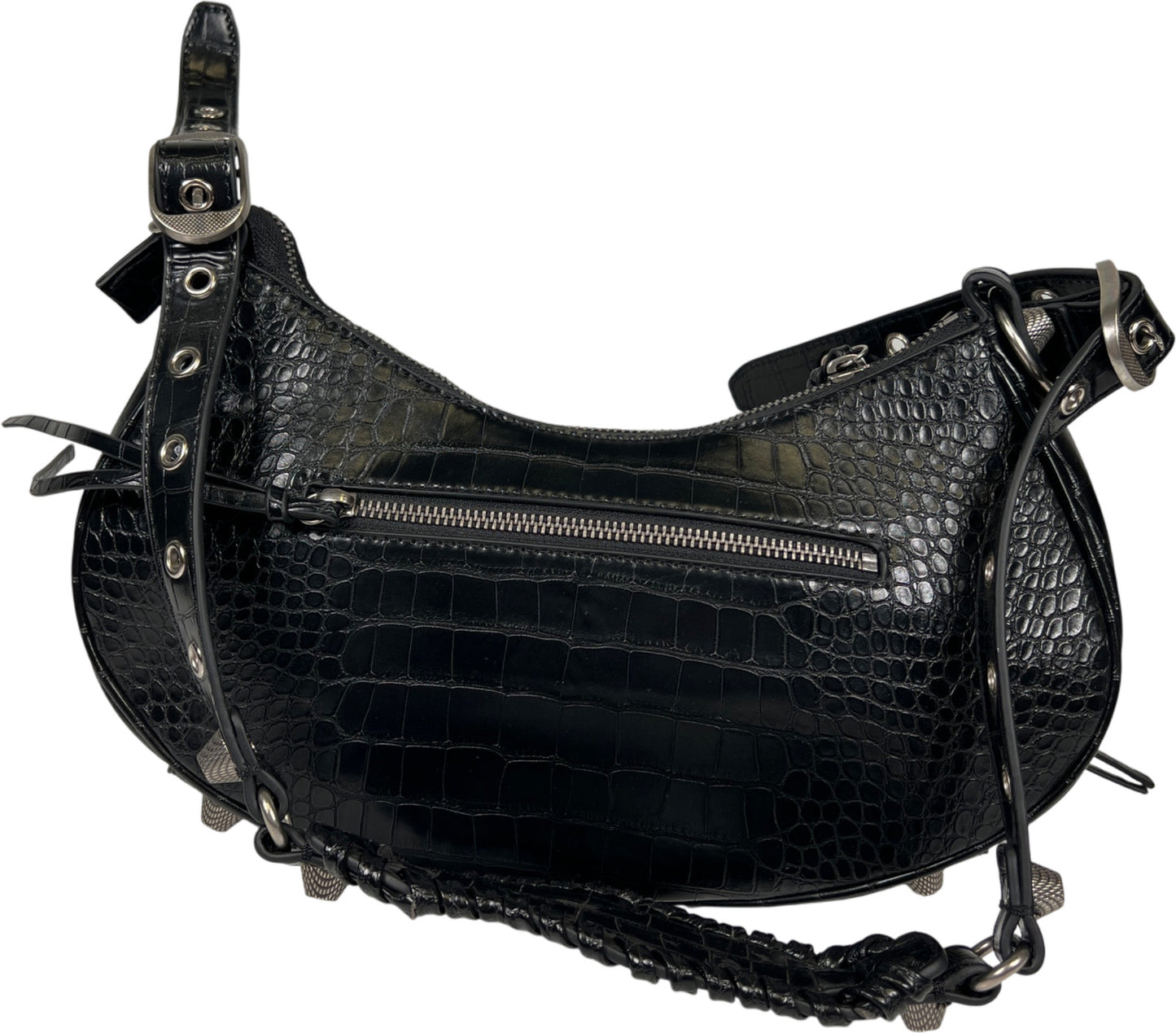 Balenciaga Black Leather Le Cagole Bag Small Satchel Bag Purse