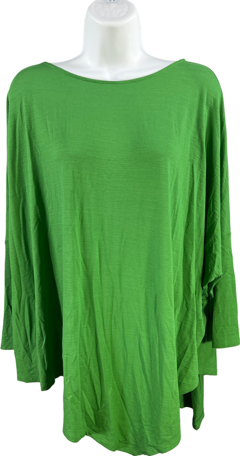 J.Jill Women’s Green Wearever Collection Asymmetric Slub Knit Top - L