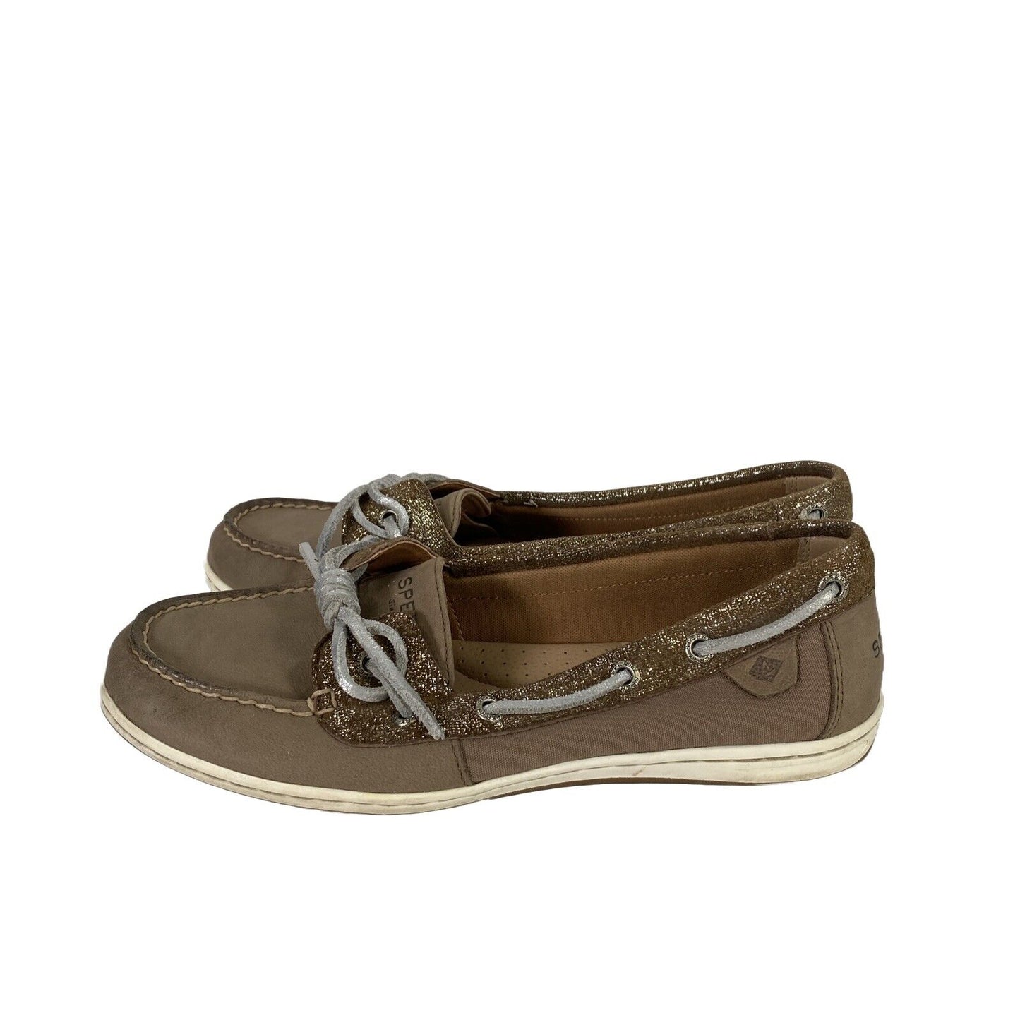 Sperry Women's Brown Metallic Leather Angelfish Boat Shoes - 8.5