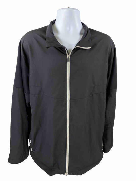 Nike Men's Black Full Zip Windbreaker Jacket - XL