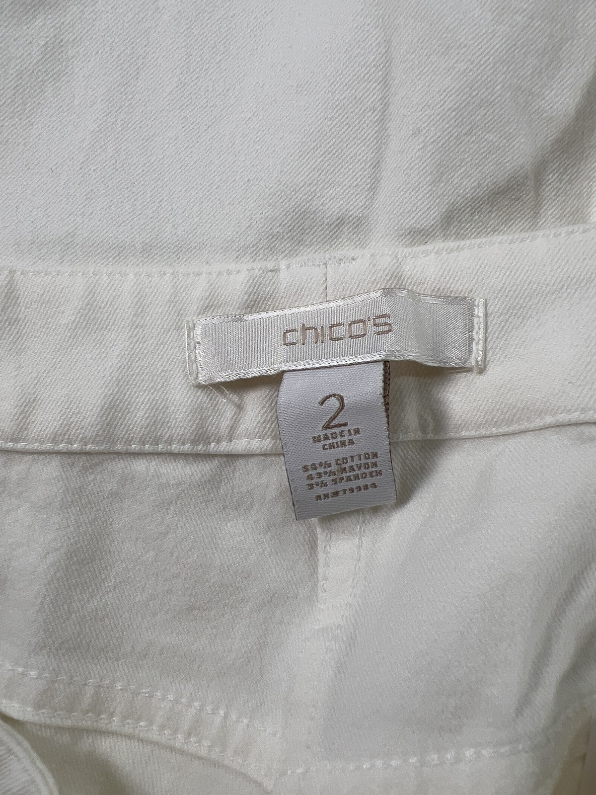 Chico’s Women’s White Stretch Denim Jeggings - 2/US 12