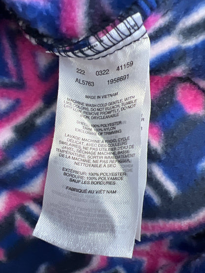 Columbia Women’s Blue/Pink Snap Button Long Sleeve Fleece Jacket - L