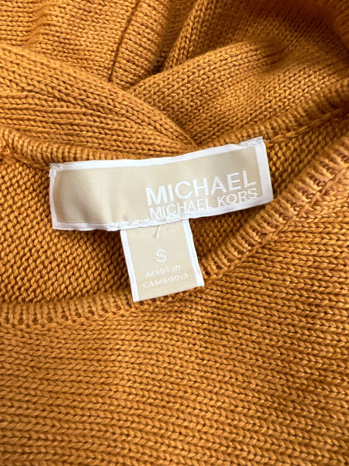 Michael Kors Women’s Brown 1/4 Zip Back Pullover Sweater - S