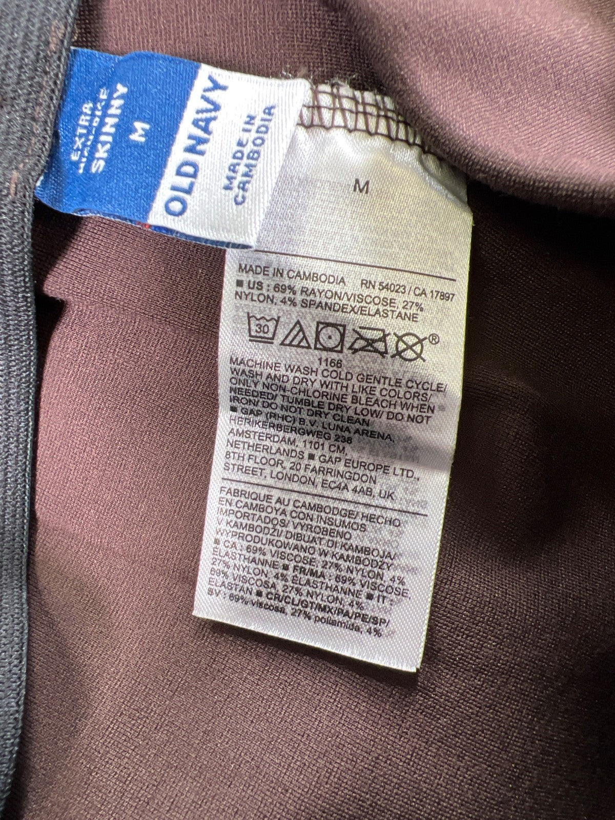 Old Navy Women’s Brown High Rise Pull On Stevie Split Front Skinny Pants - M