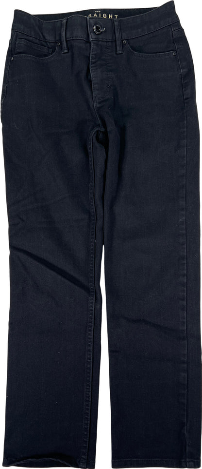 White House Black Market Women’s Black Straight Crop Denim Jeans - 00