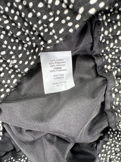 NEW J.Crew Women’s Black/White Dot Jacquard Pull On Straight Skirt - 6