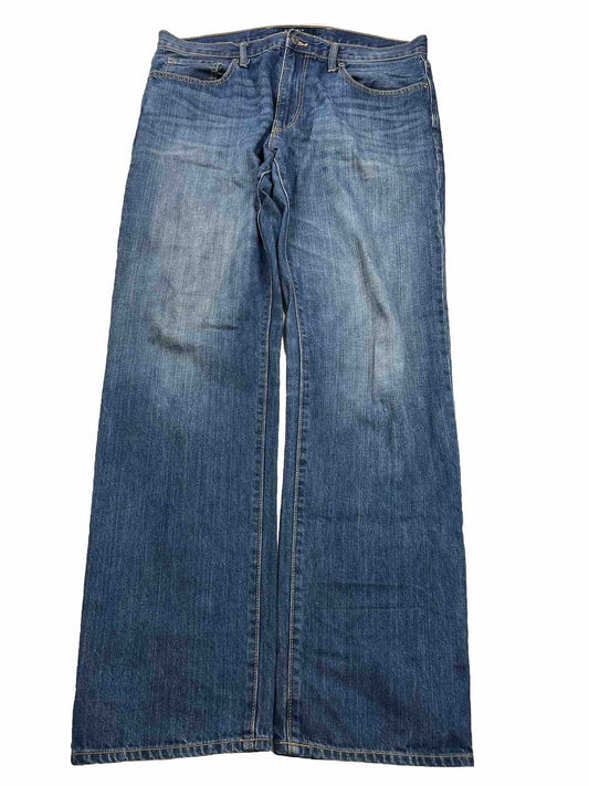 GAP Men's Dark Wash Straight Leg Denim Jeans - 36x34