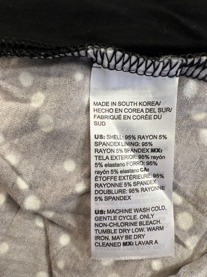 Chico’s Women’s Black/White Polka Dot 3/4 Sleeve V-Neck Shirt - 1/US M