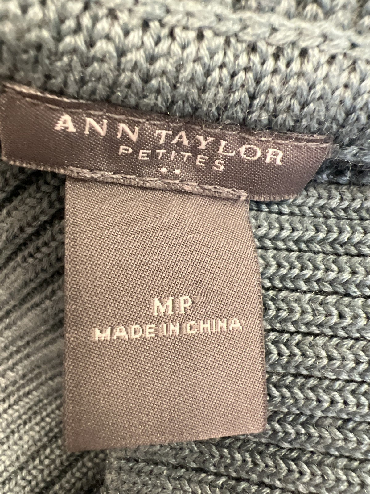 Ann Taylor Women’s Blue Long Sleeve Cowl Neck Sweater - M Petite