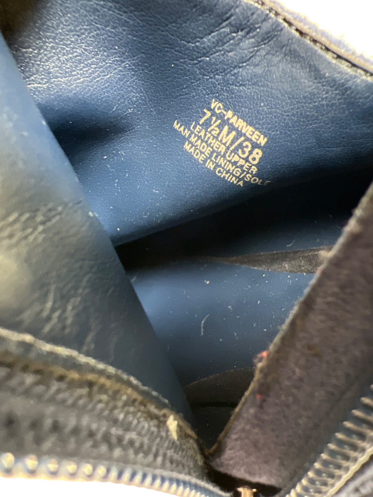 Vince Camuto Women’s Blue Suede Parveen Side Zip Ankle Booties - 7.5