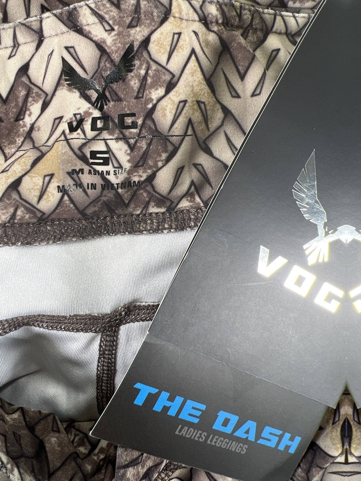 VOG Women’s Brown/Gray The Dash Baselayer Cropped Leggings - S