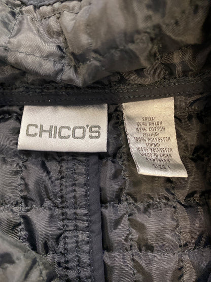 Chico’s Women’s Black Sleeveless Full Zip Vest - 1/US M