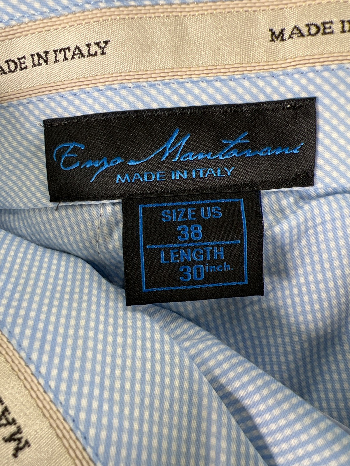 Enzo Mantovani Men’s Brown Wool/Cashmere Blend Dress Pants - 38X30