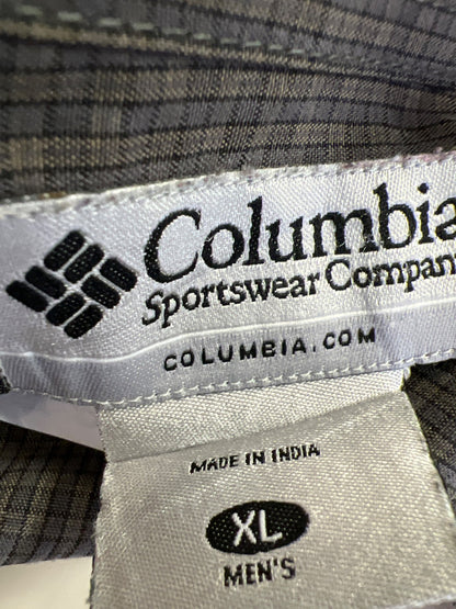 Columbia GRT Men’s Green/Blue Plaid Long Sleeve Button Up Shirt - XL