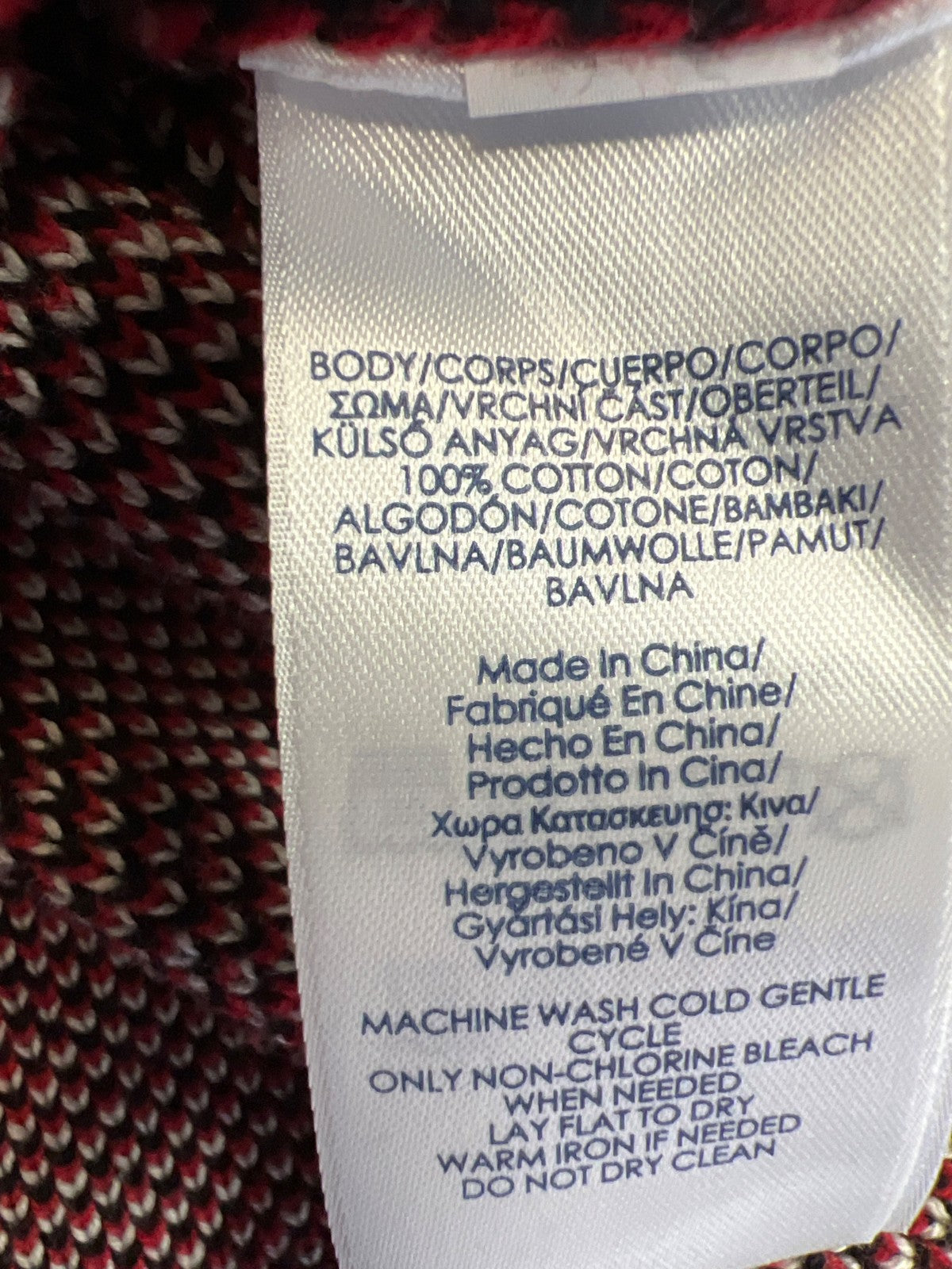 Chaps Women’s Red/Black Holiday Plaid Sleeveless Full Zip Sweater Vest - L