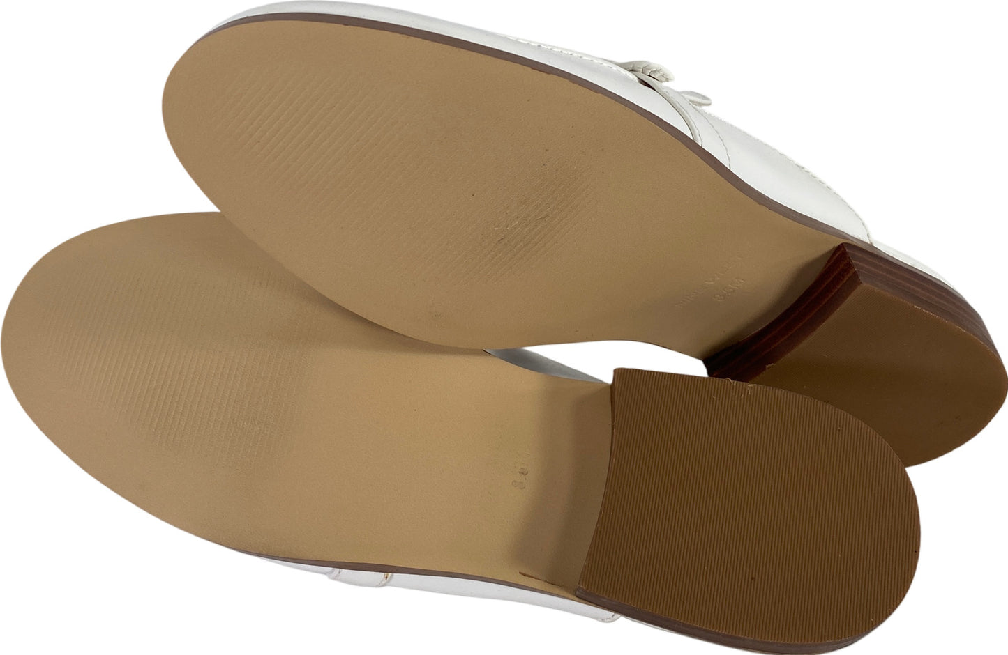 Nine West Women’s White Johnnie Slip On Low Heel Mules - 8.5