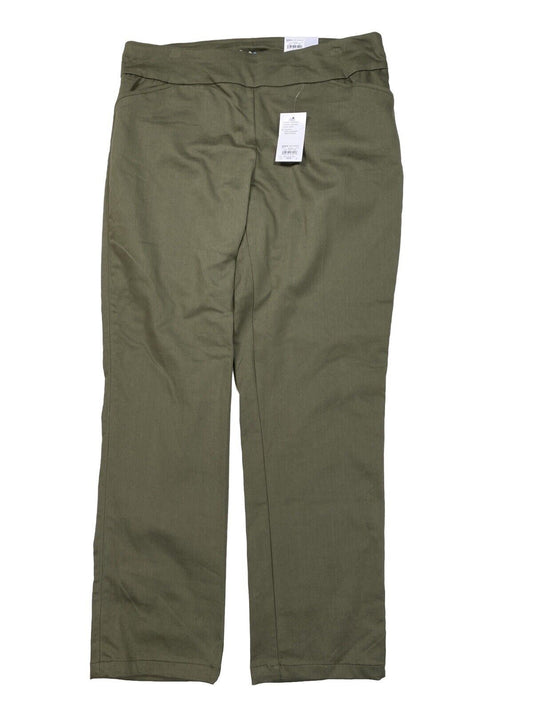 NEW Croft and Barrow Women's Green Effortless Stretch Pull On Pants - 14