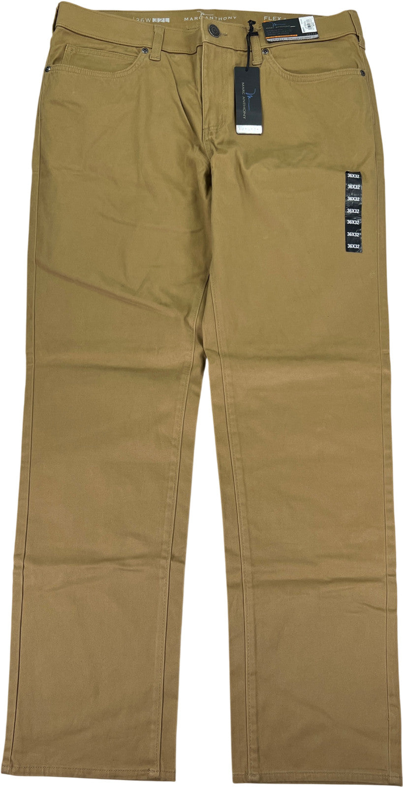 Marc Anthony Men’s Beige Flex Slim Straight Chino Pants - 36x32