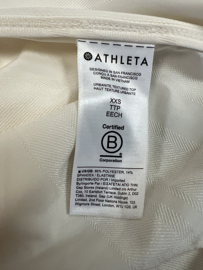 Athleta Women’s Ivory Long Sleeve Button Up Breathable Shirt - XXS