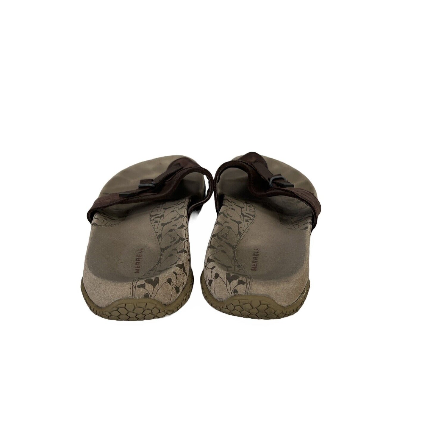 Merrell Women's Brown Dark Earth Sport Flip Flop Sandals - 10