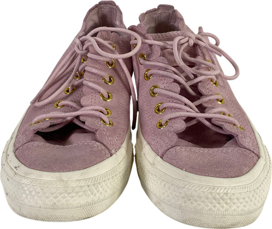 Converse Women’s Pink Foam Low Frilly Thrills Lace up Sneakers - 7