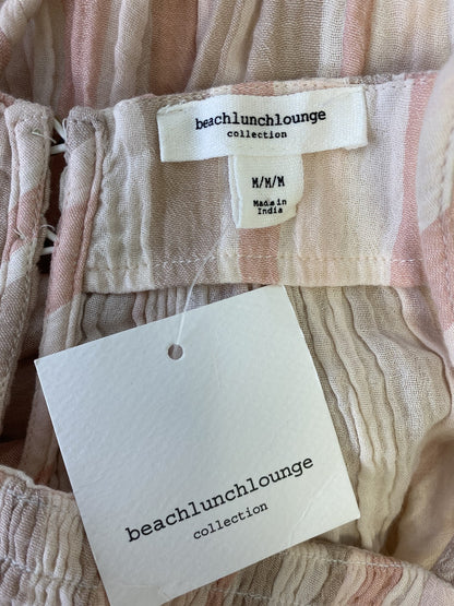 BeachLunchLounge Women’s Pink Striped Gauze Dress - M