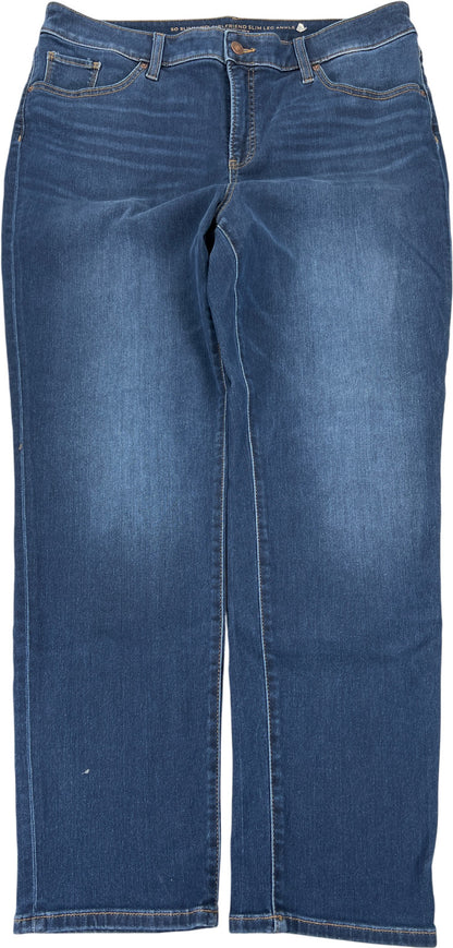 Chico’s Womens Medium Wash So Slimming Girlfriend Slim Leg Ankle Jeans - 3/US 16