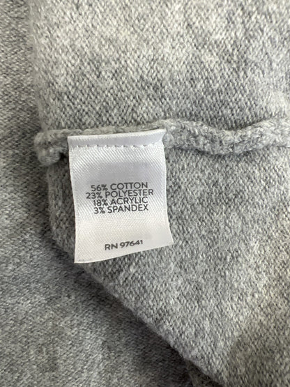 J.Jill Women’s Gray Long Sleeve Pocket Front Sweater - XS